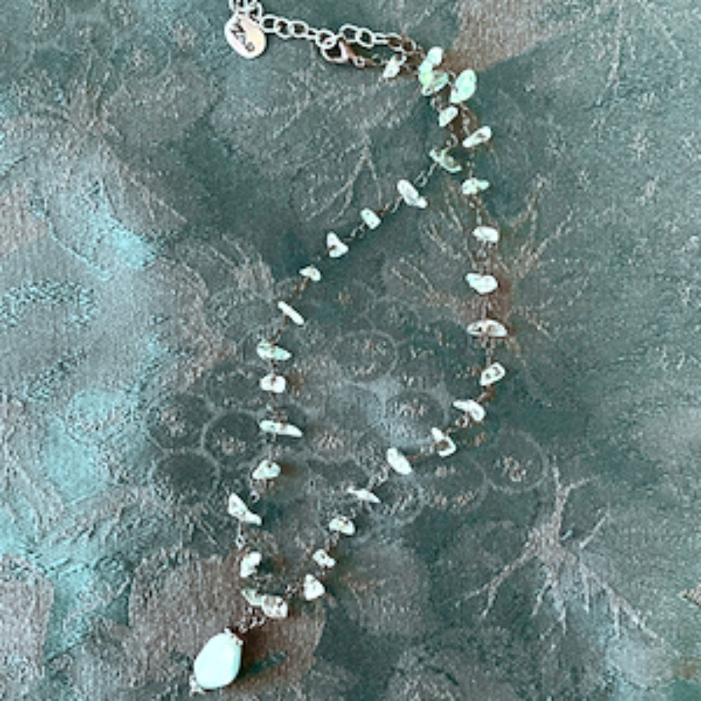 ZAD  Glass and Tumbled Gemstone Necklace